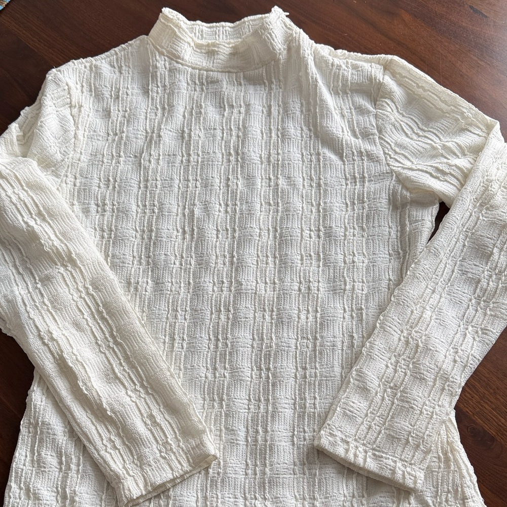 Max Studio londo - Ivory Textured Blouse - large women